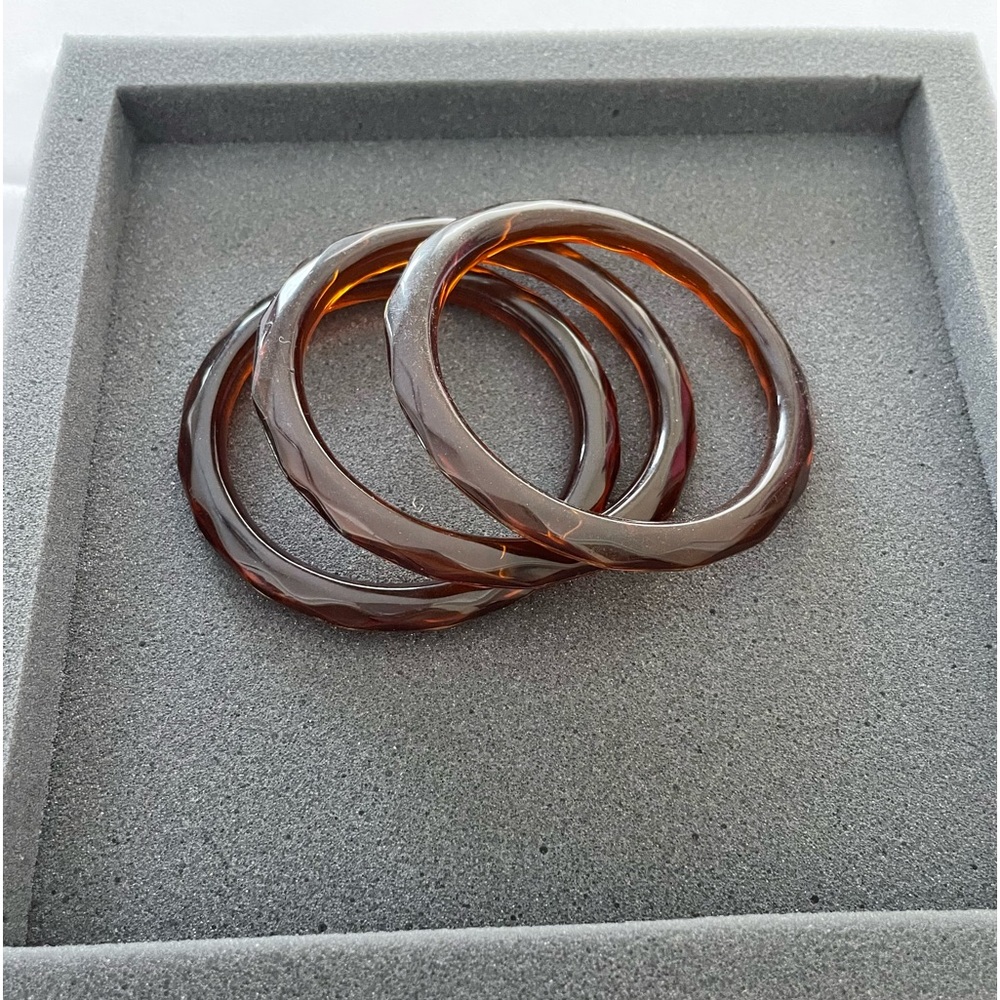 3 Brown bangles, worn couple of times.